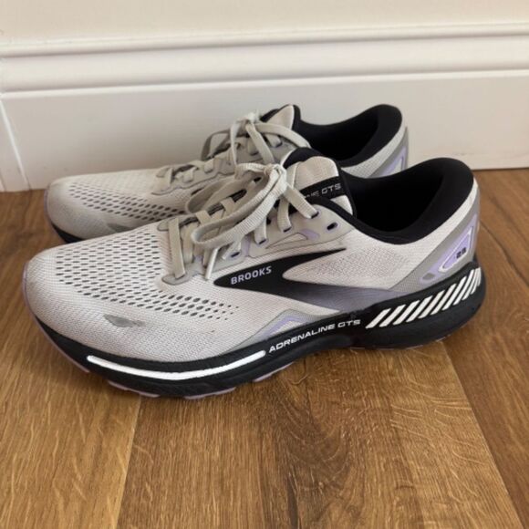 Brooks Adrenaline GTS 23 Women's Running Shoes - Grey / Purple | Size 10 - Picture 3 of 8